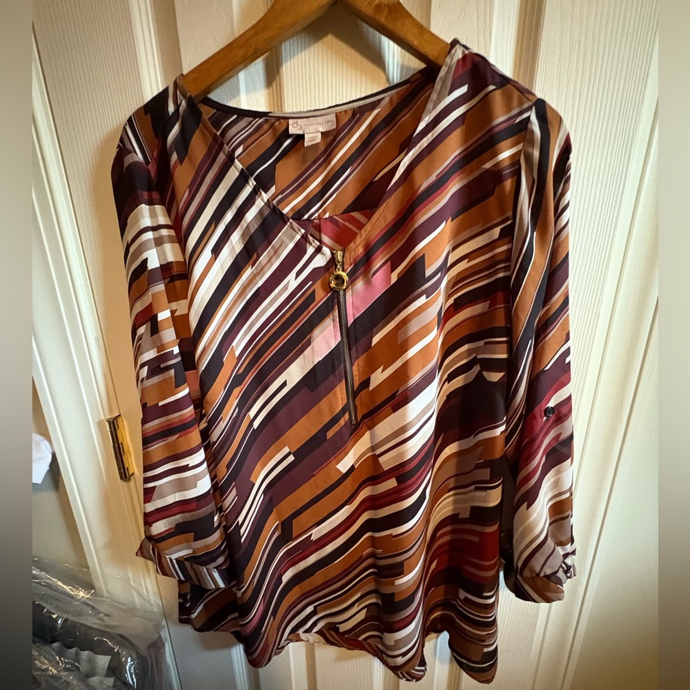 Dress Barn Multicolor Striped Blouse